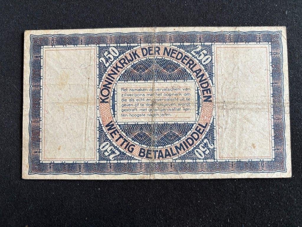 Zeldzame Zilverbon 2½ Gulden 1938 – Met Duitse Stempels, Postzegels en Munten, Verzenden, 2½ gulden, Los biljet