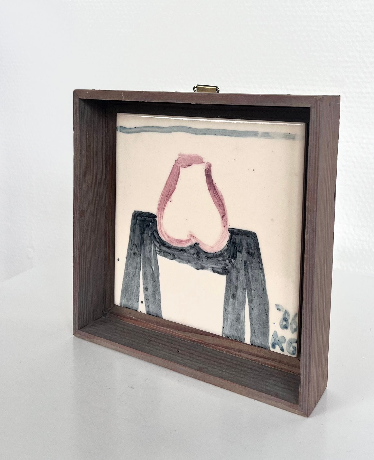 Klaas Gubbels, unica; keramieken tegeltje uit 1986, Ophalen