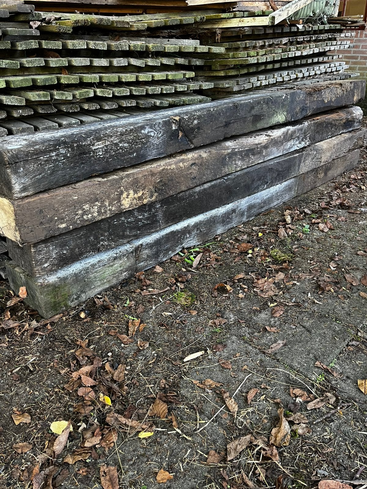 4 gebruikte bielzen, Ophalen, Zo goed als nieuw, 250 cm of meer, Balken