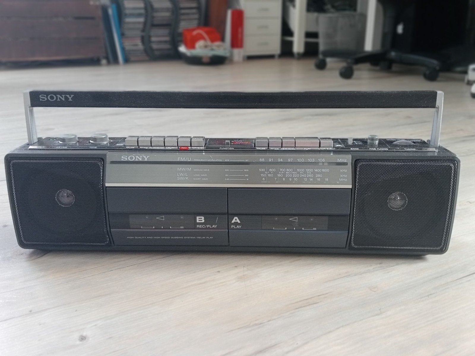 Sony CFS-W301L Stereo Cassette-Corder Radio, Ophalen of Verzenden, Gebruikt, Radio