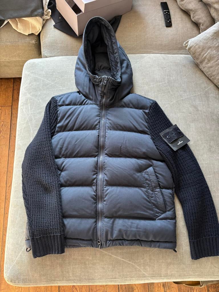 Stone Island Ghost Jas Donkerblauw, Ophalen of Verzenden, Zo goed als nieuw, Maat 48/50 (M), Zwart