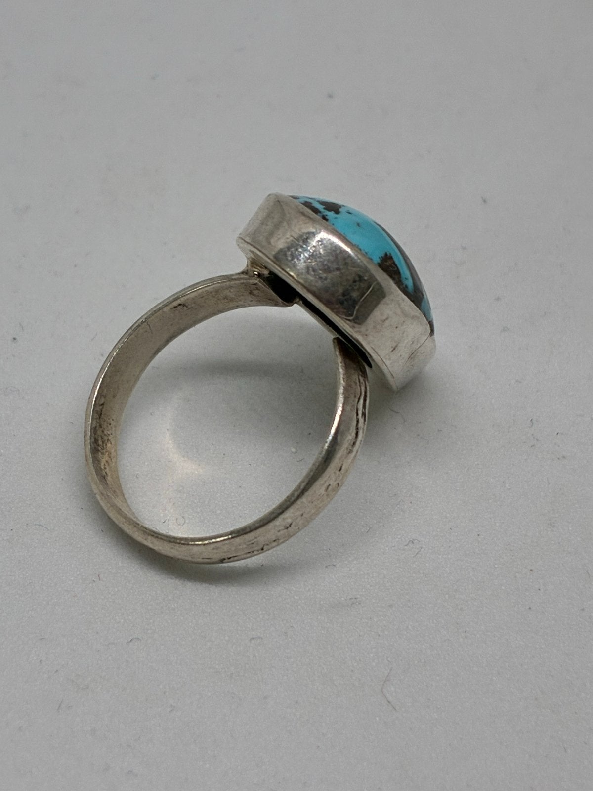 Verstelbare Zilveren Ring met Echte Turkoois Steen (925), Sieraden, Tassen en Uiterlijk, Ringen, Zilver en edelstenen, Info@zilver.com