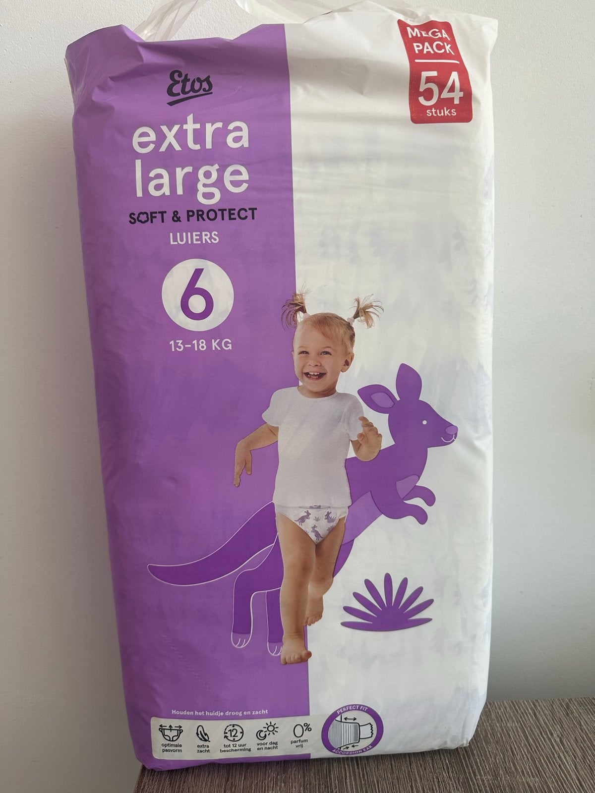 Etos Luiers Maat 6 Extra Large - 54 stuks (13-18 KG), Ophalen of Verzenden, Nieuw