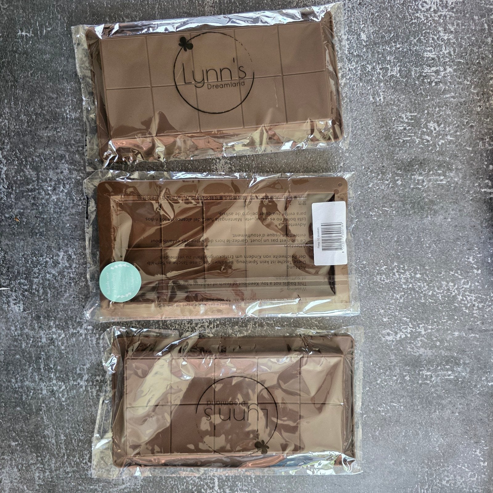 Set van 3 siliconen bakvormen - Mal voor gevulde chocoladere, Ophalen of Verzenden, Nieuw, Taarten, Bakvorm