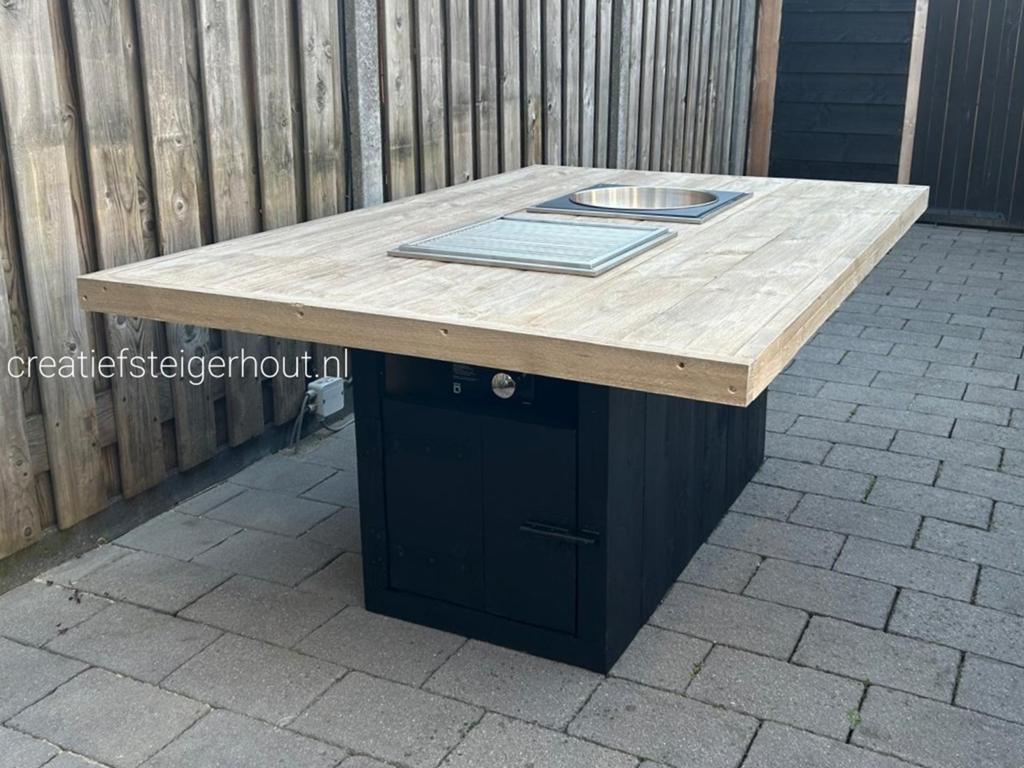 BBQ-tafel gasbarbecue en drankelement ingebouwd in tafel, Ophalen of Verzenden, Nieuw, OneQ