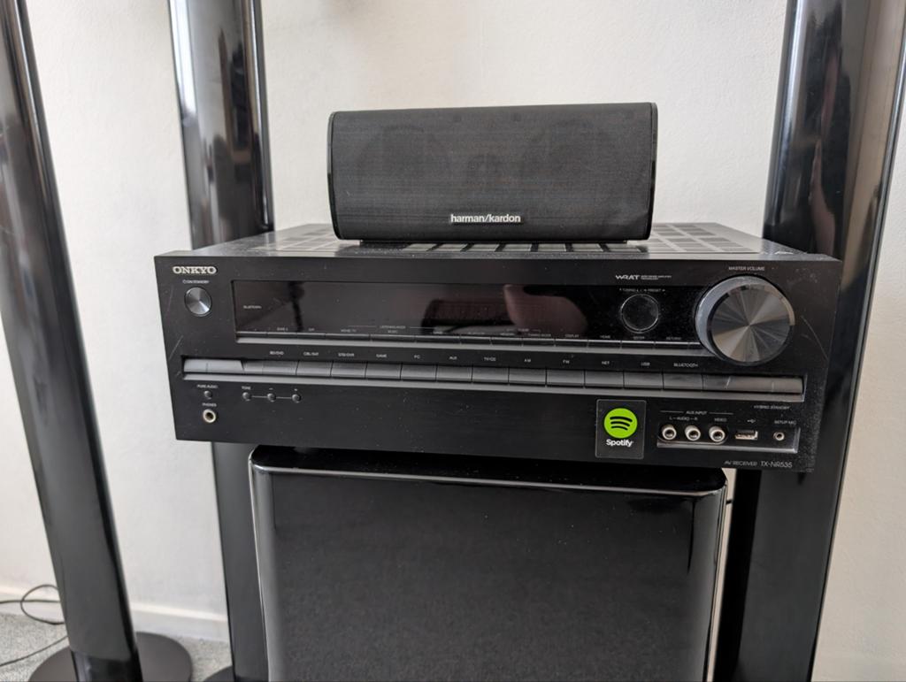 Onkyo TX-NR535 AV-receiver - Krachtig geluid, Ophalen, Zo goed als nieuw, 60 tot 120 watt, Onkyo