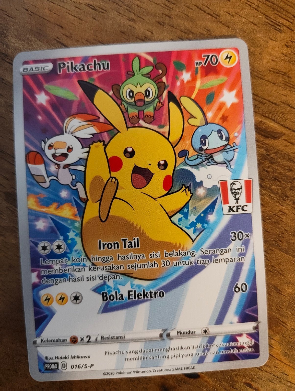 Indonesische Pikachu KFC Promo, Hobby en Vrije tijd, Ophalen, Zo goed als nieuw, Losse kaart