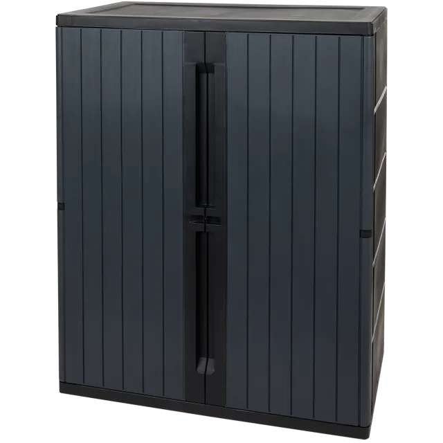 Kunststof kast tuin balkon Starplast zwart donkergrijs, Tuin en Terras, Bergingen en Tuinkasten, Ophalen, Nieuw, Kunststof, Overige typen