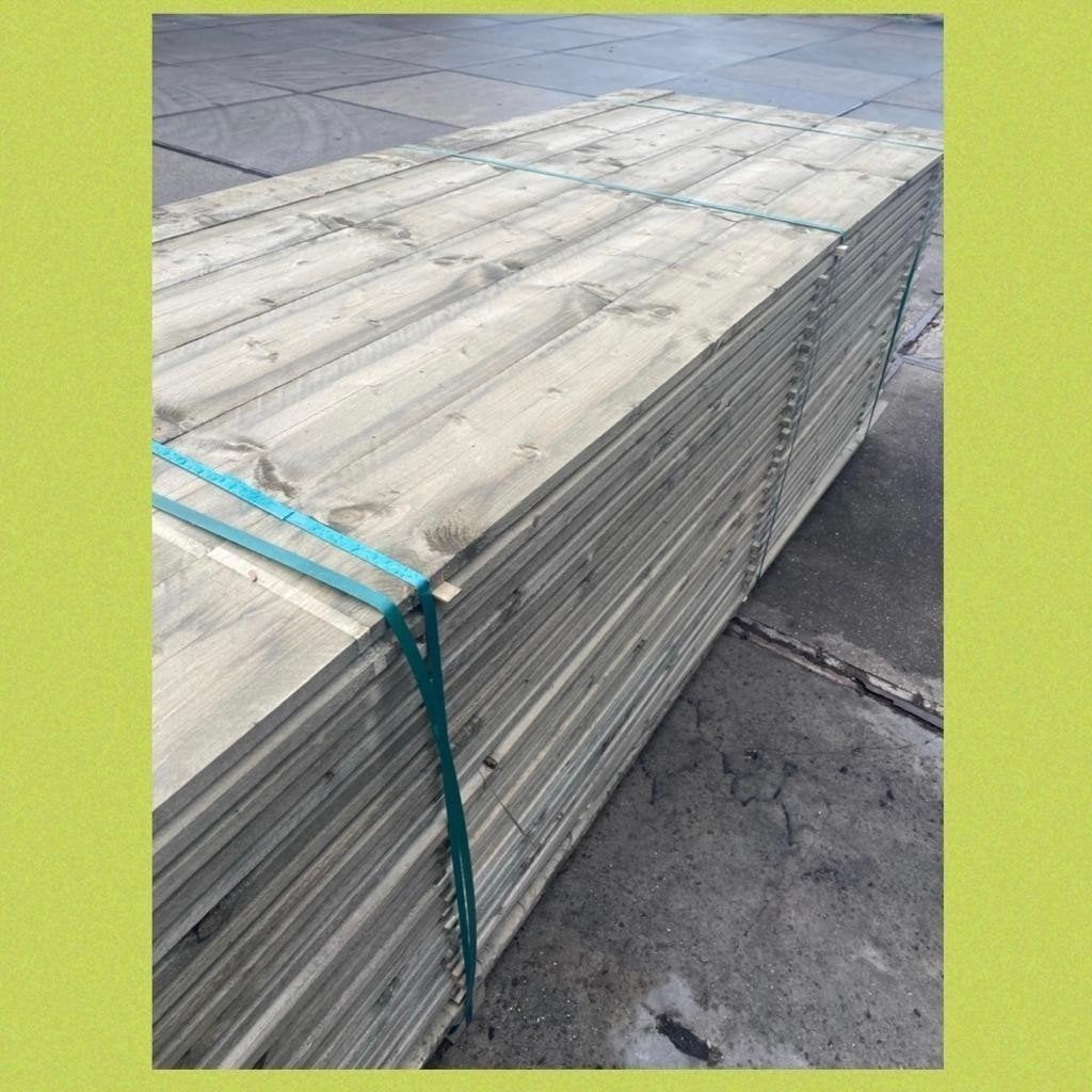 oude look steigerplanken, Geïmpregneerd, Minder dan 25 mm, Eiken, Nieuw