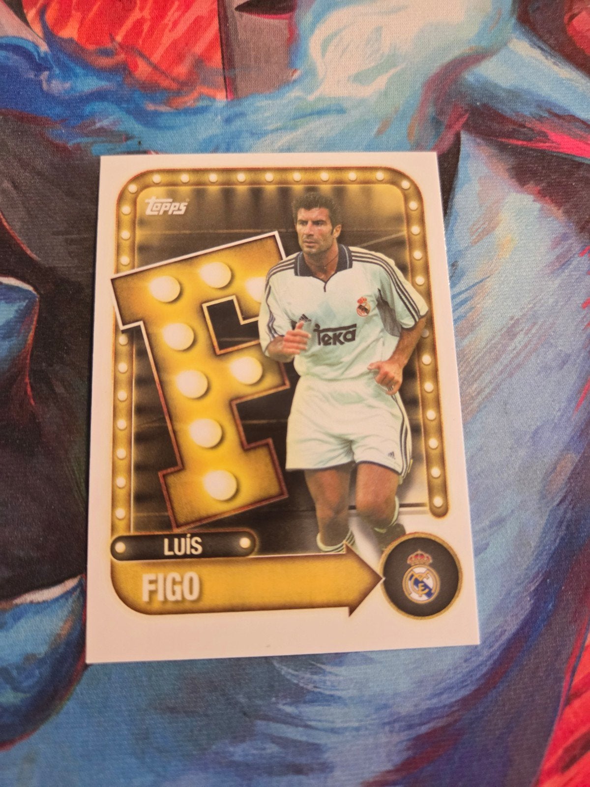 Luis Figo Topps Spelerskaart Real Madrid C.F., Verzamelen, Sportartikelen en Voetbal, Ophalen of Verzenden