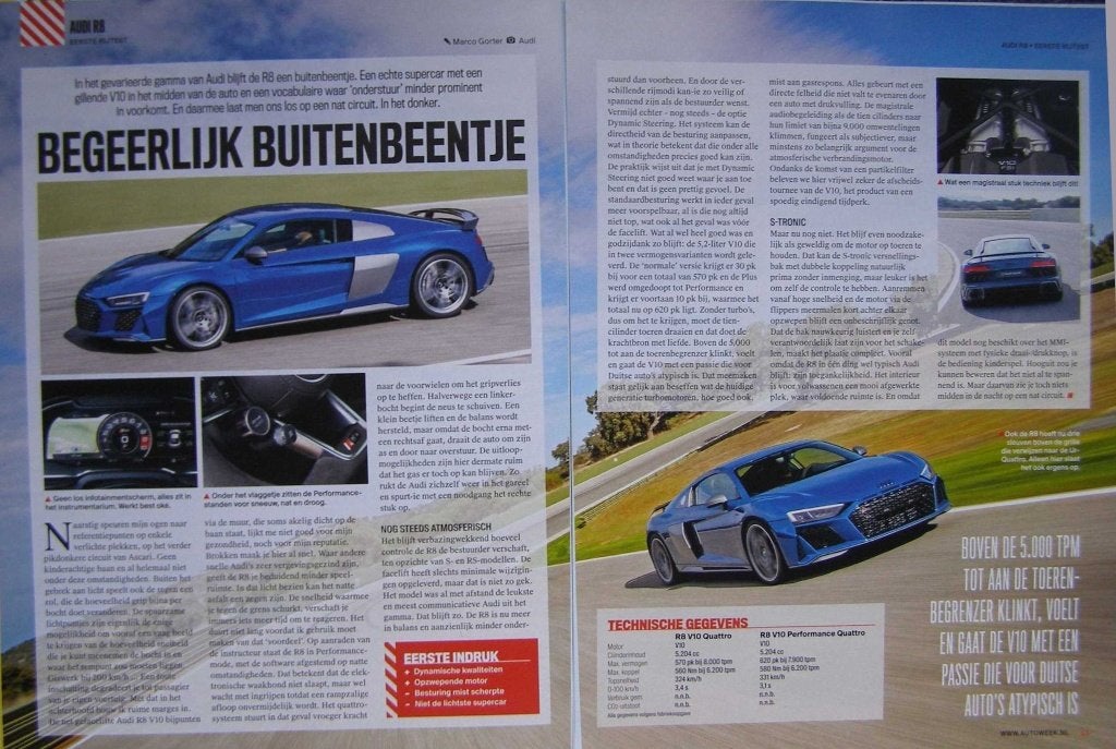 Audi R8 V10 Performance Coupe / RWD Typ 4S ? 16x autotest, Ophalen, Gelezen, Audi