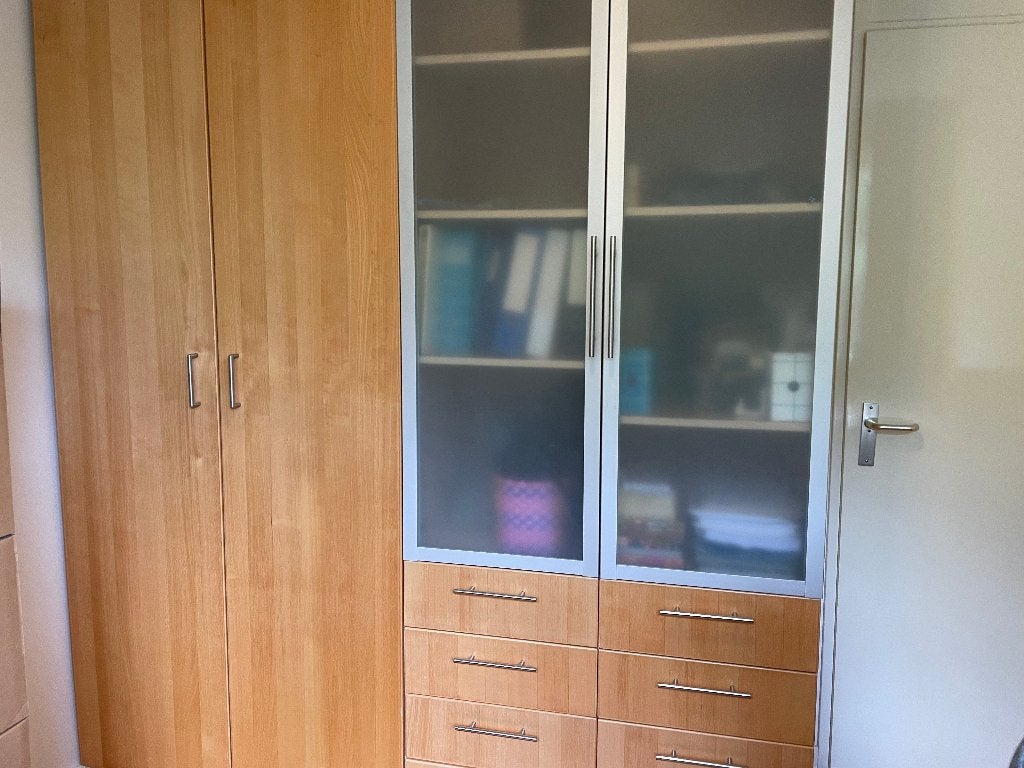 IKEA Pax 100 & 50 cm x 236 cm echt Berkenhout, Ophalen, Gebruikt, 200 cm of meer, IKEA berken