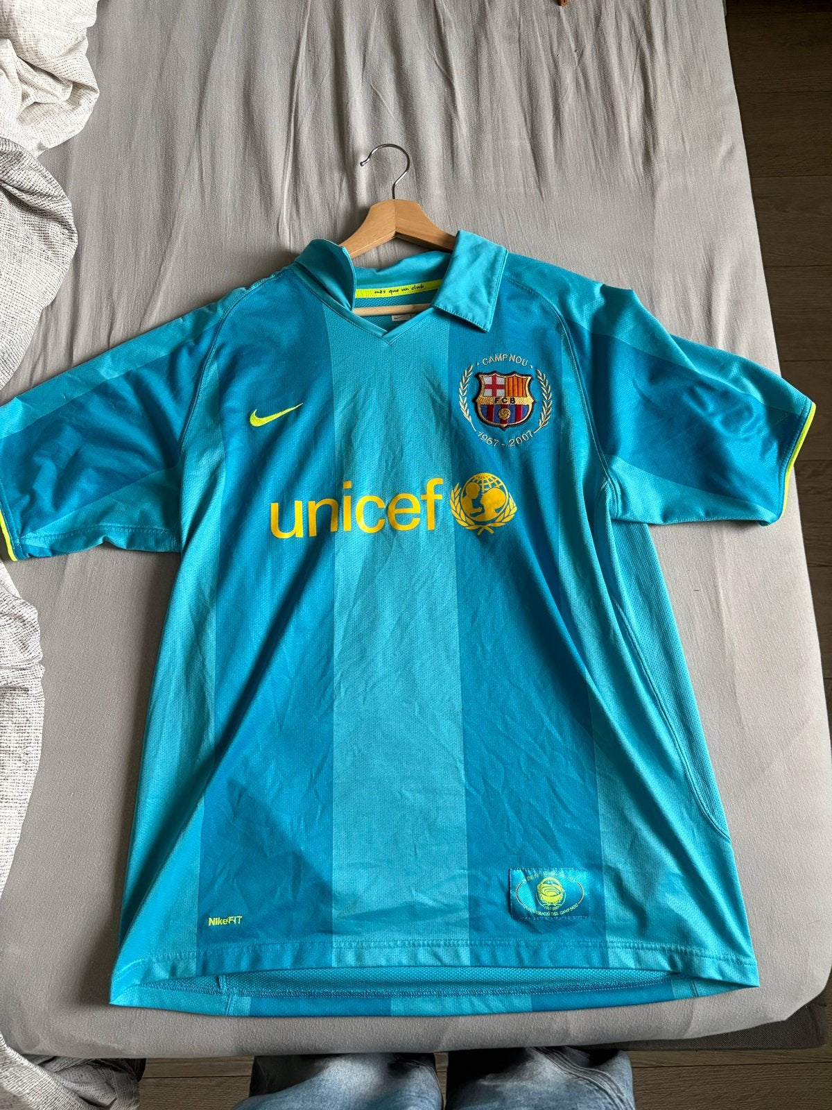Ronaldinho FC Barcelona Uitshirt 2007-2008 Ronaldinho #10, Maat 52/54 (L), Blauw, Ophalen of Verzenden, Voetbal