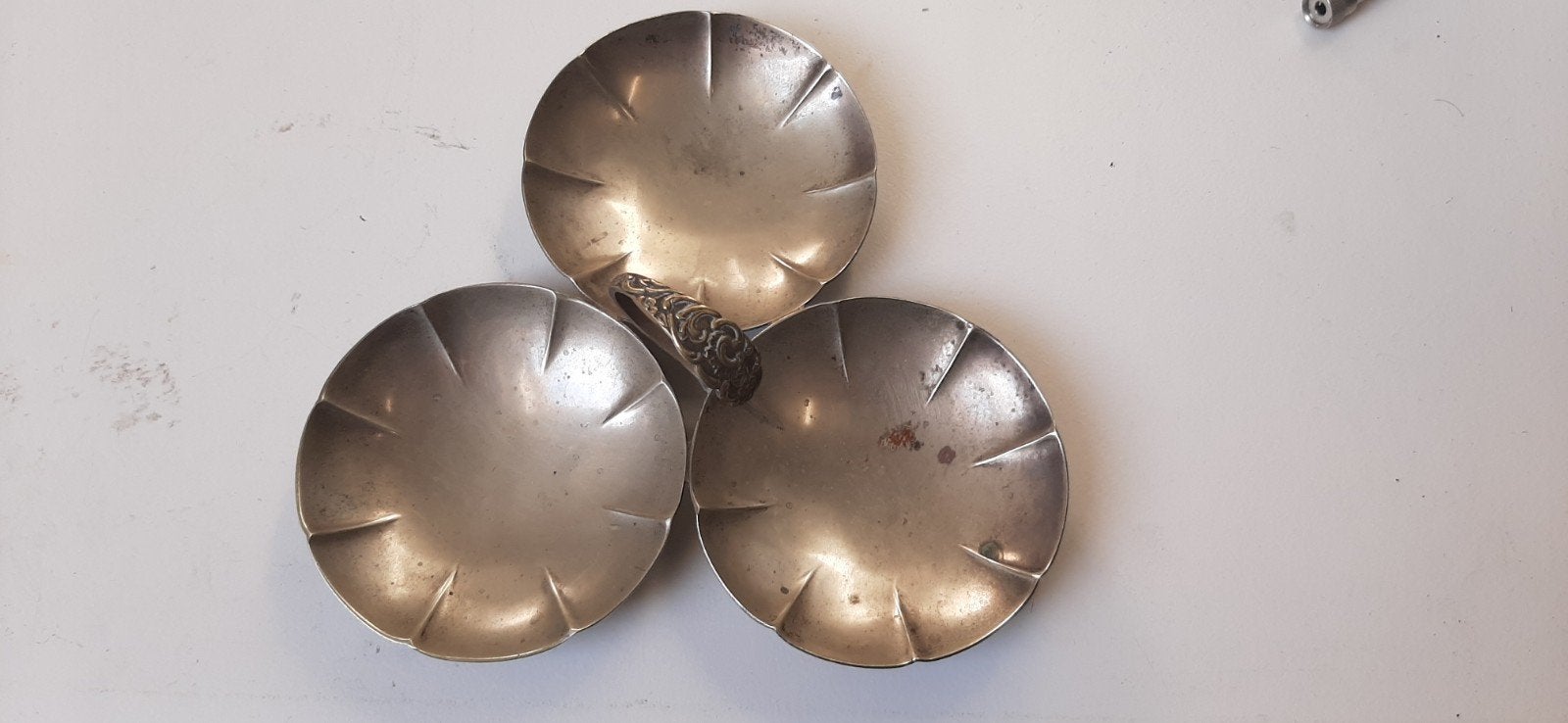 Antiek zilverkleurig schaaltje, bonbonschaaltje, Ophalen of Verzenden