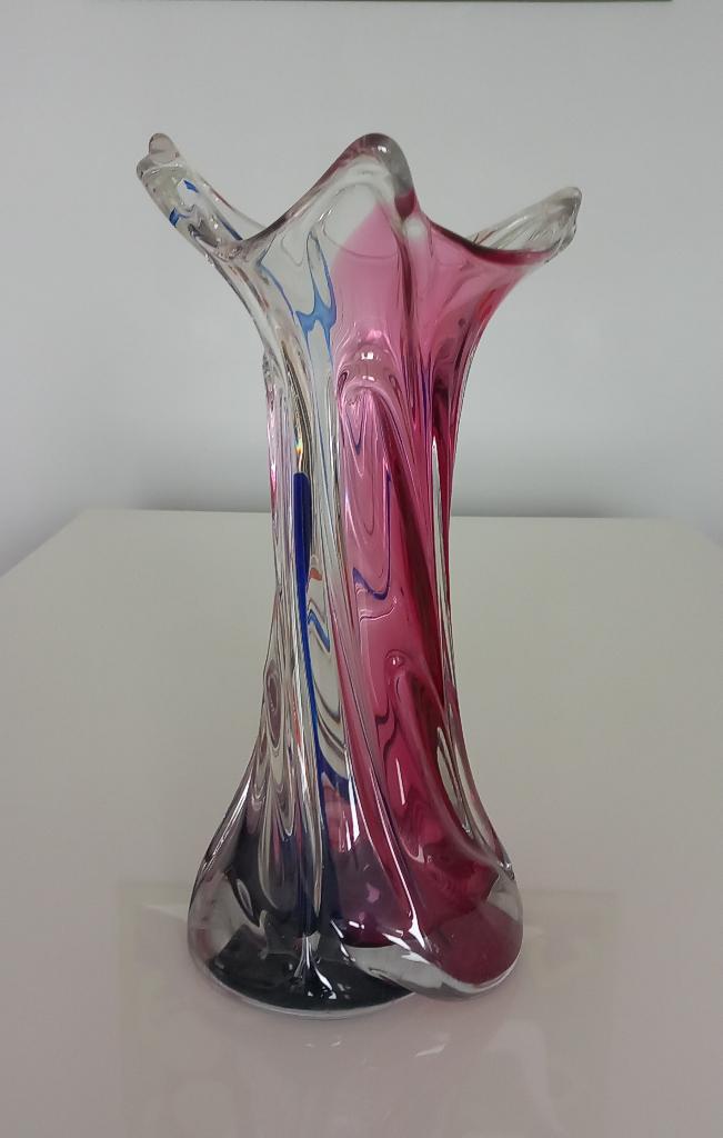 Murano Vaas 35cm, Ophalen of Verzenden, Zo goed als nieuw, Overige kleuren, Glas