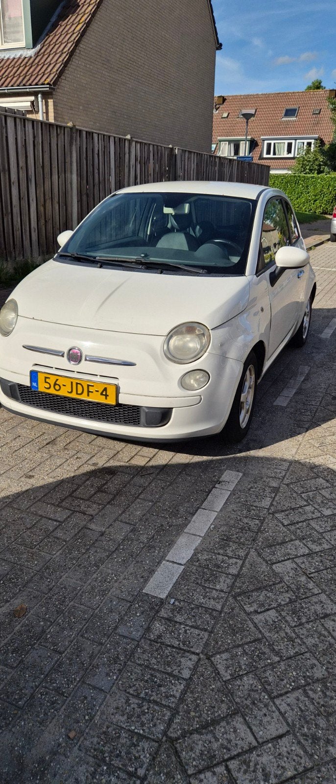 Fiat 500 1.2 AUT 51KW 2009 Wit, Auto's, 4 cilinders, Leder en Stof, Wit, Origineel Nederlands
