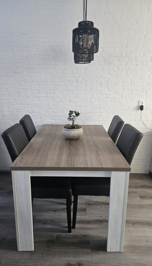 Eettafel 140x90cm, Ophalen, Eikenhout, 50 tot 100 cm, Zo goed als nieuw