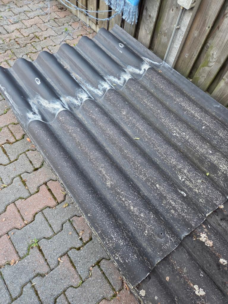 Gebruikte golfplaten voor dak of afdak, Kunststof, Gebruikt, Zwart, Ophalen of Verzenden