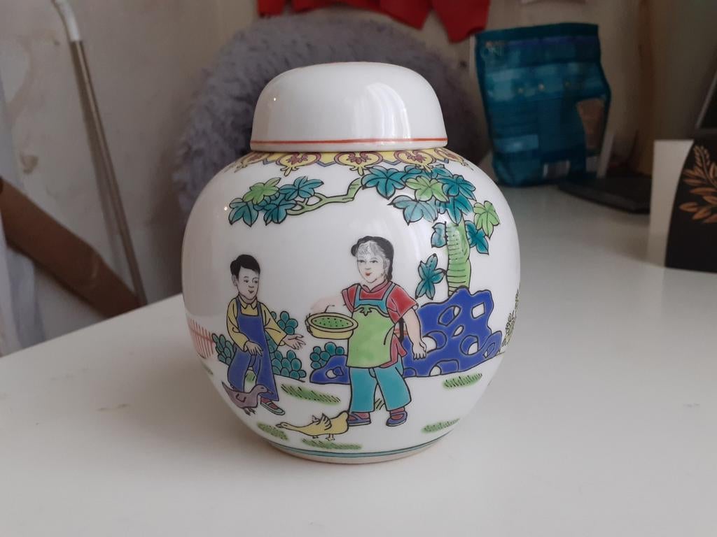 Chinese Gemberpot met zotjes, Antiek en Kunst, Ophalen of Verzenden