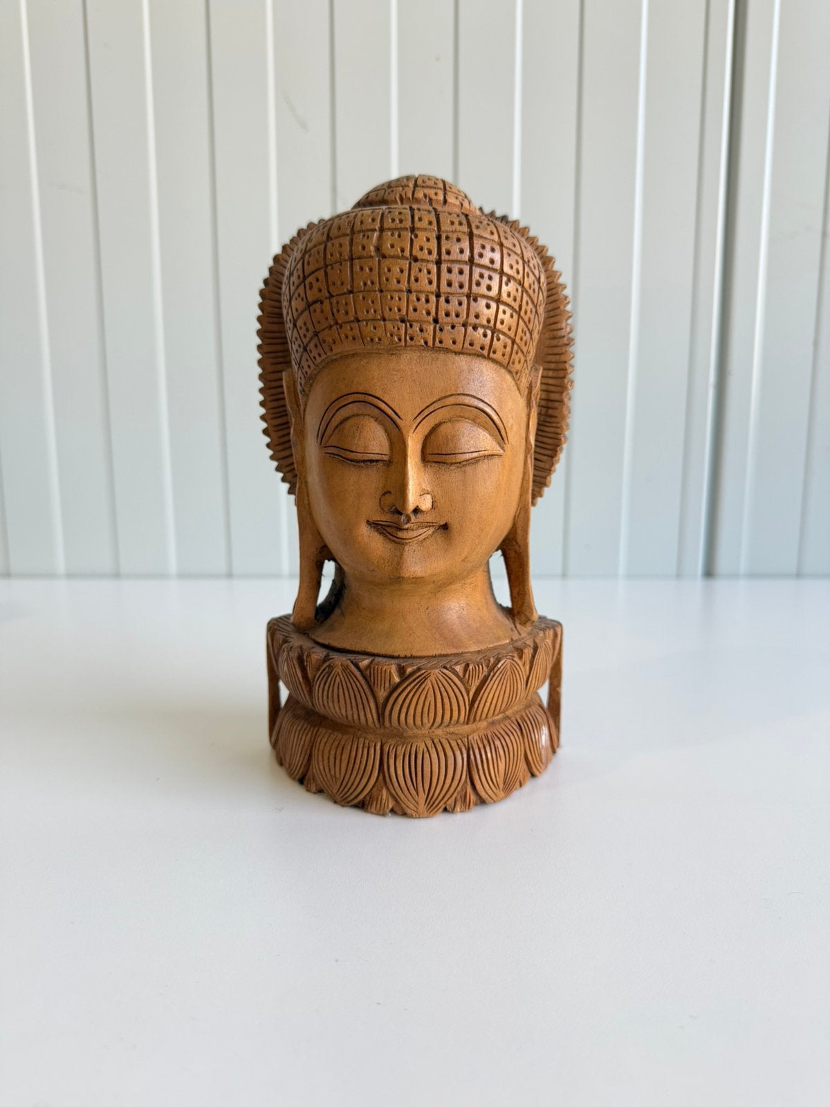 Handgesneden houten boeddhabeeld Shiva, Ophalen of Verzenden, Zo goed als nieuw