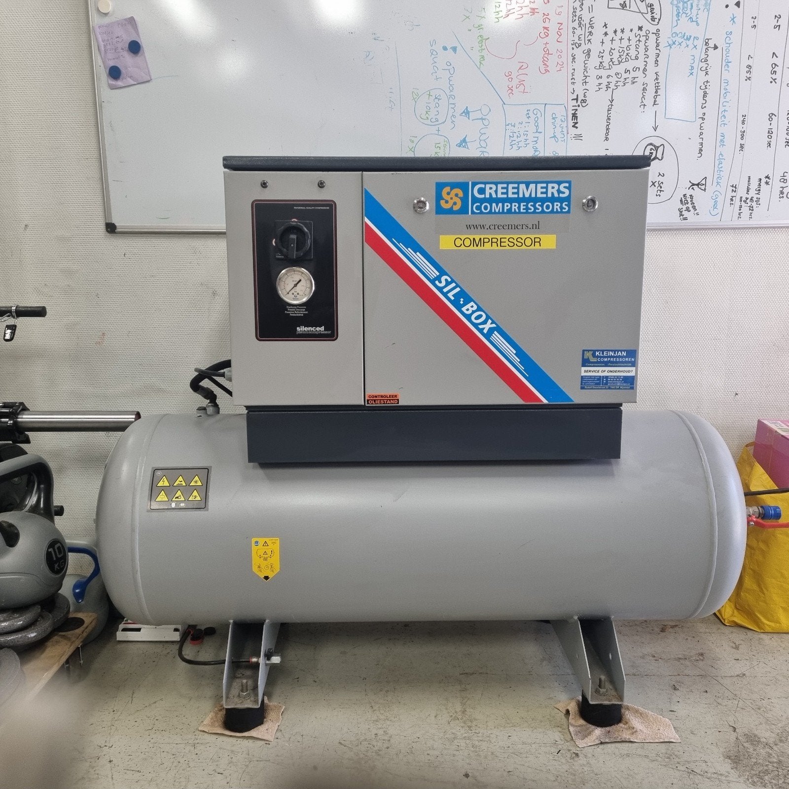 Creemers silent compressor, Zo goed als nieuw, Geluidgedempt, 10 bar of meer, 100 liter of meer