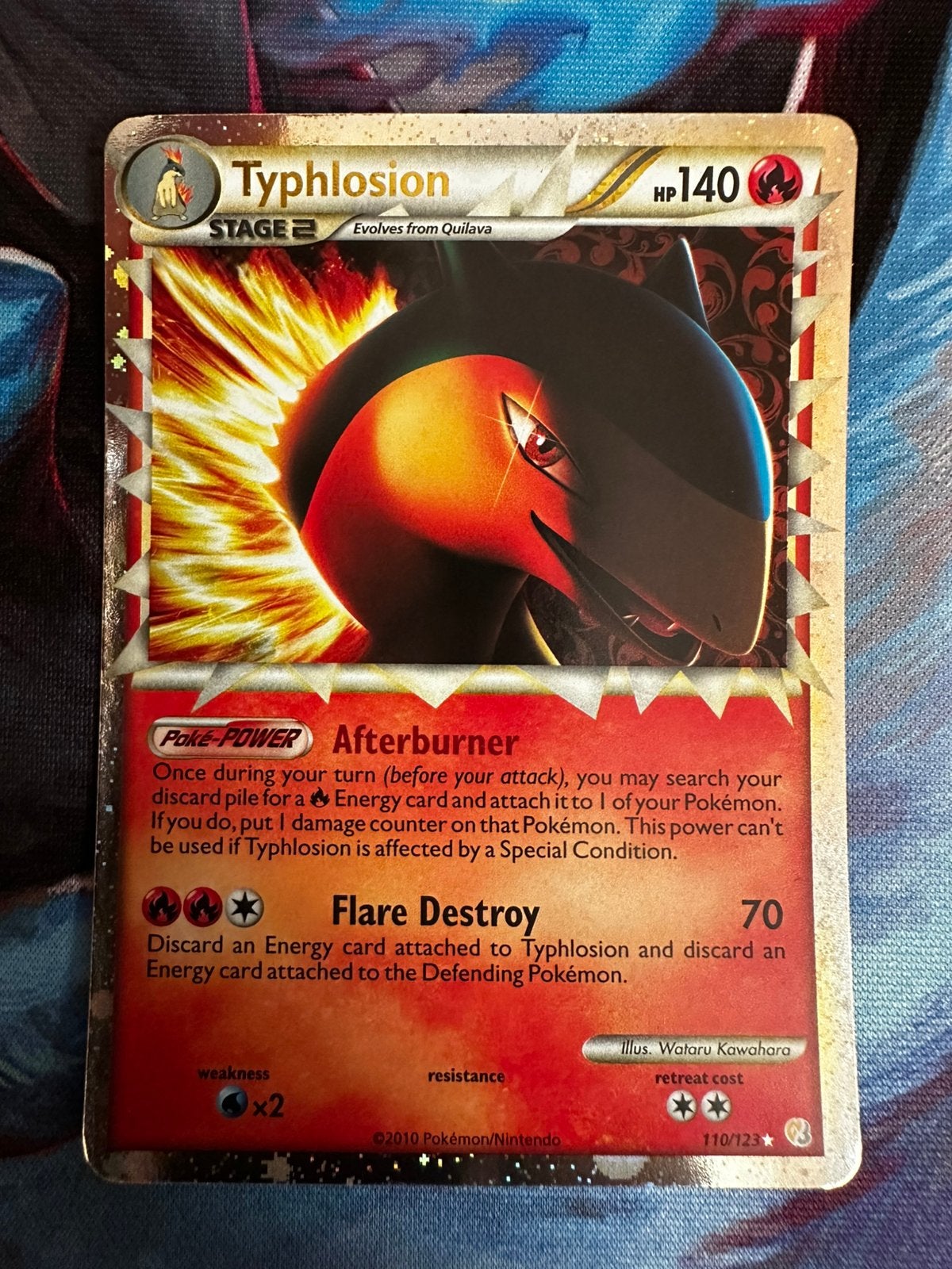 Engelse Typhlosion #110 - HeartGold & SoulSilver - Excellent, Hobby en Vrije tijd, Verzamelkaartspellen | Pokémon, Ophalen of Verzenden