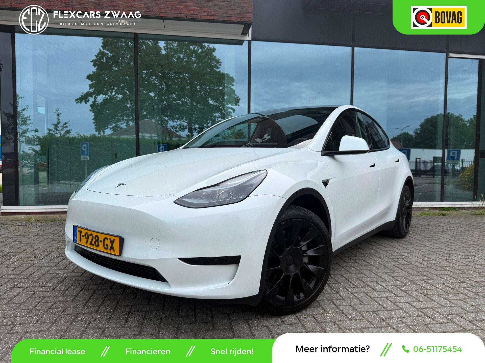 Tesla Model Y RWD 58 kWh - Navi - Leder - Panoramadak - OrgN, Auto's, Tesla, Bedrijf, Te koop, Model Y, ABS, Adaptive Cruise Control