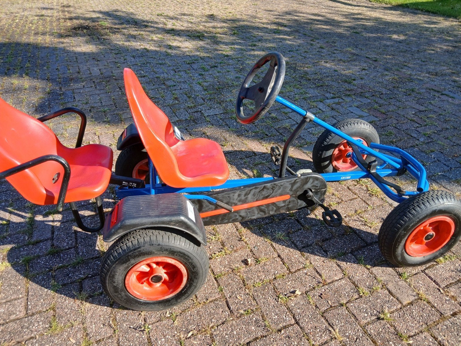 Zeer nette Berg skelter met duozit en vrijloop, Ophalen