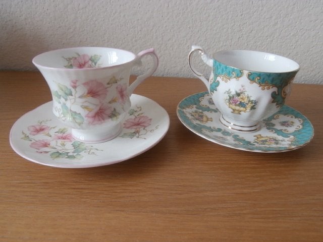 Aardewerk Porselein Kopjes Springfield and Queens 1980 / 3x, Antiek en Kunst, Verzenden