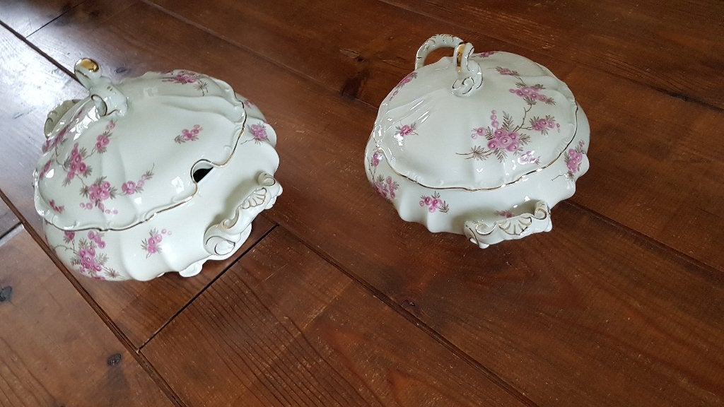2 schalen, deksel van Hertel Jacob Bavaria Germany porselein, Ophalen of Verzenden
