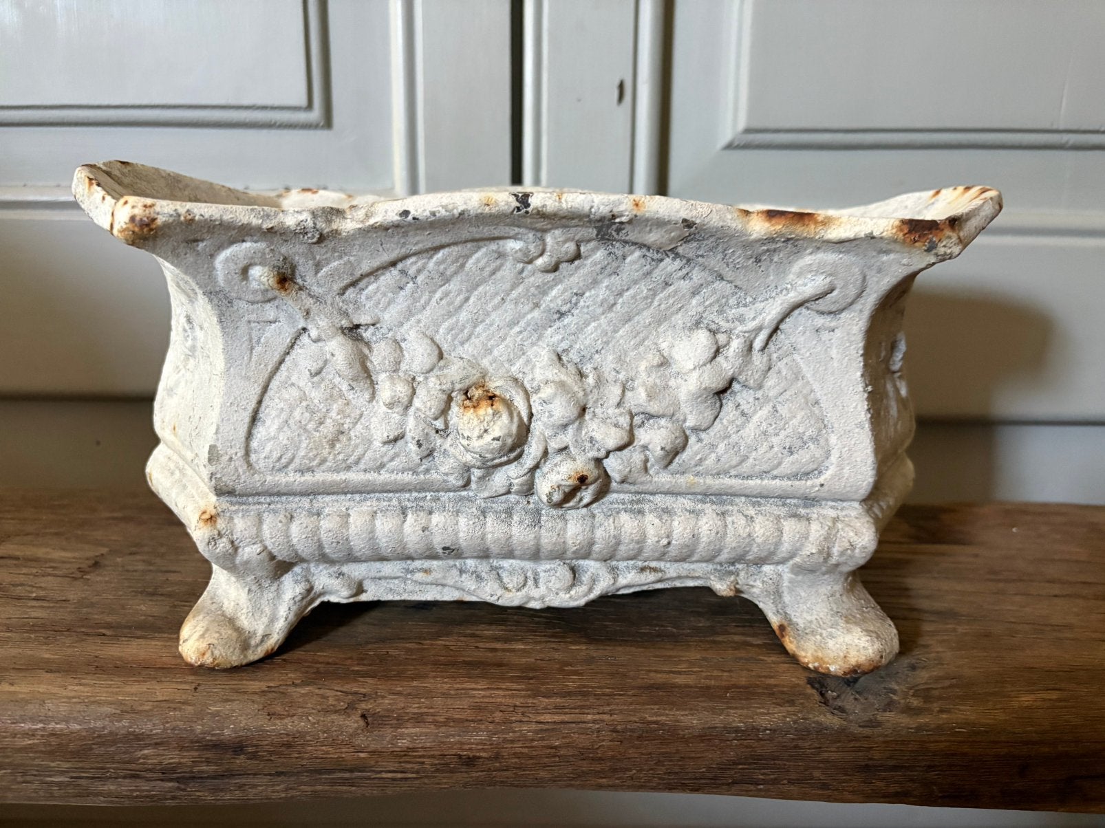 Mooie gietijzeren jardiniere, pot, vaas, Antiek en Kunst, Ophalen