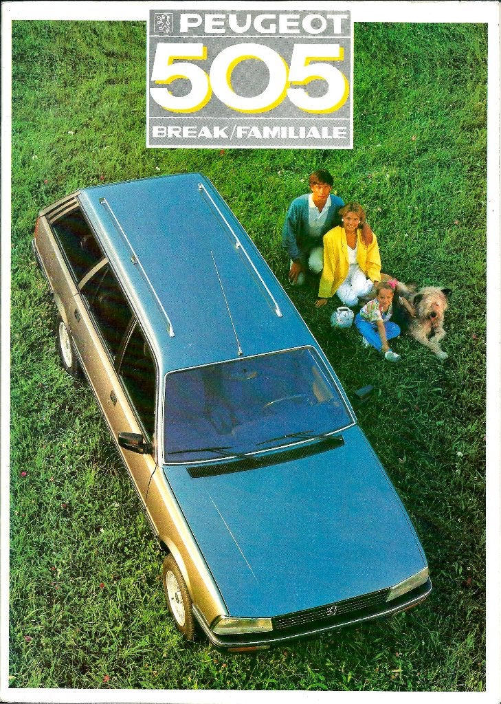 Folder Peugeot 505 Break en Familiale 1987, Ophalen of Verzenden, Gelezen, Peugeot
