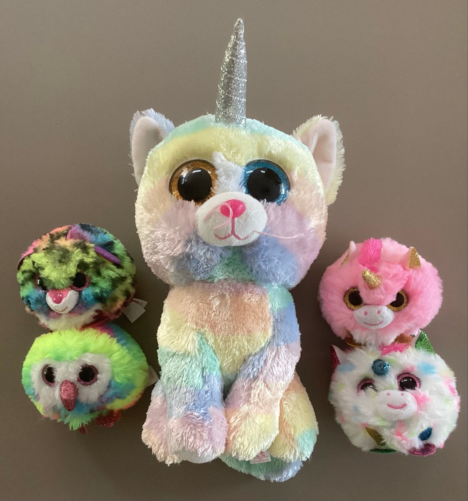 Meerdere Ty Beany Boos knuffels, groot en klein, Eenhoorn, Ophalen of Verzenden, Zo goed als nieuw, Meerkleurig