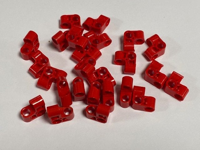 Partij Lego 25x nieuwe Technic koppeling haaks 2x2 gebogen, Overige thema's, Lego, Nieuw, Ophalen of Verzenden