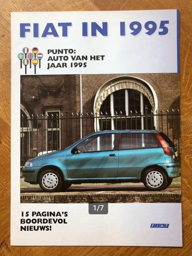Fiat in 1995 folder - Punto Auto van het jaar 1995, Nieuw, Ophalen of Verzenden, Overige merken, Fiat