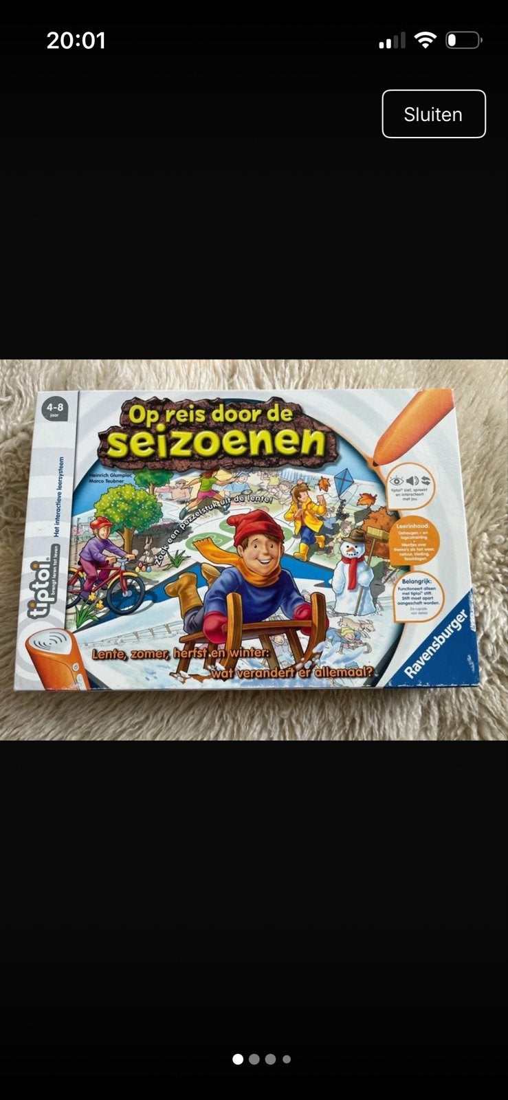 Tiptoi Op reis door de seizoenen - Ravensburger, Ophalen of Verzenden, Gebruikt