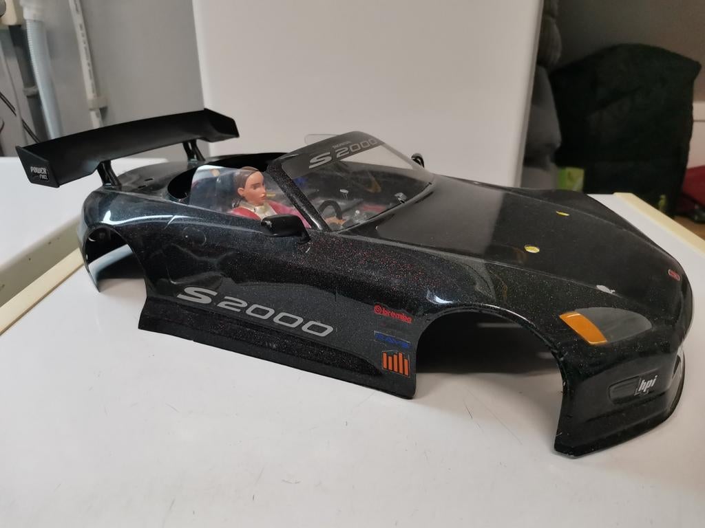 Rc body 1/10 Honda 2000 cabrio zie foto's, Ophalen of Verzenden, Zo goed als nieuw, Schaal 1:10, Auto onroad