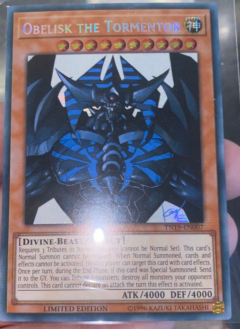 Yu-Gi-Oh! Egyptian God Card Set TN19 Promo !, Ophalen of Verzenden, Zo goed als nieuw, Meerdere kaarten, Foil