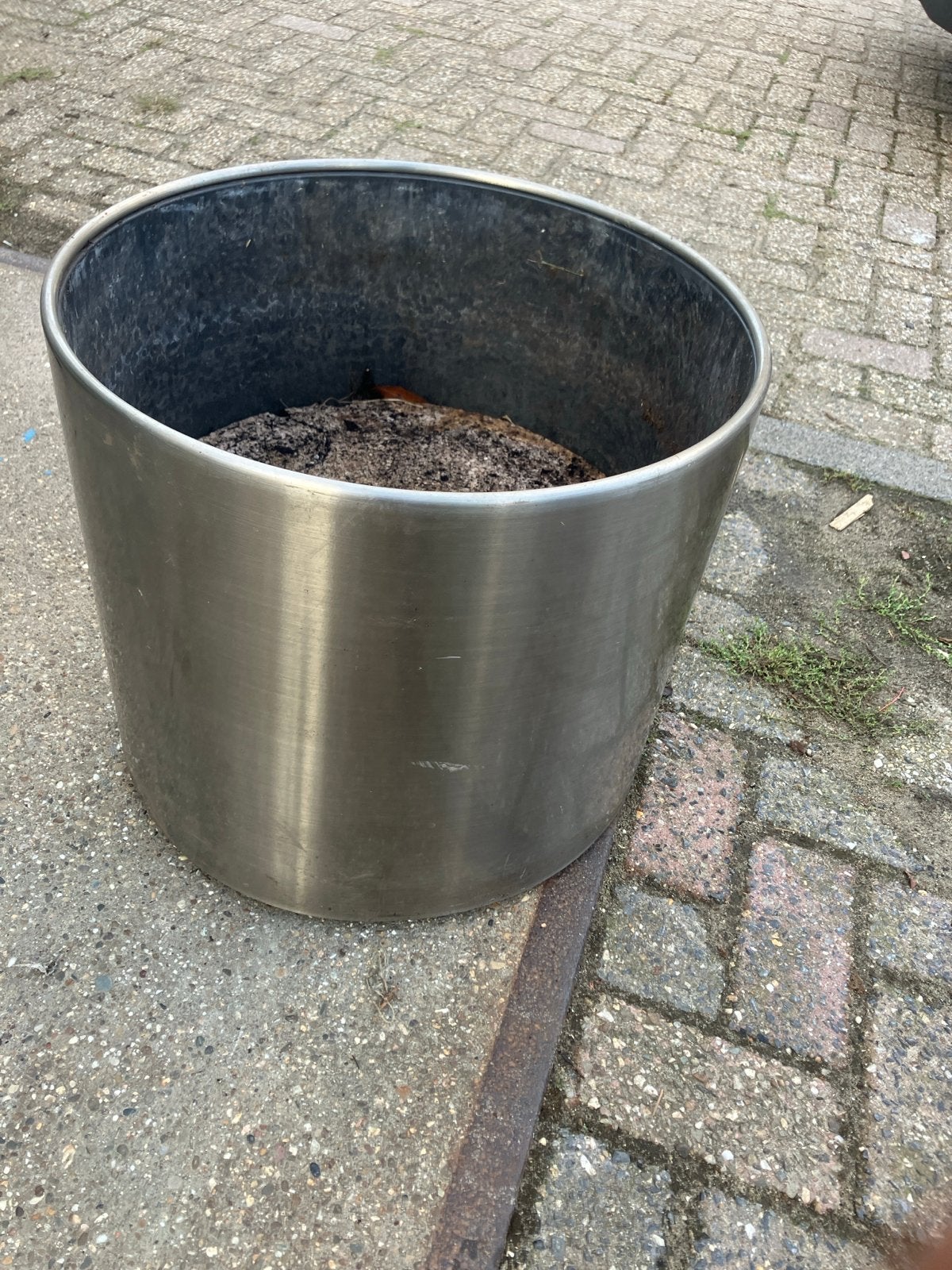 Rvs plantenbak, Ophalen, Gebruikt, Minder dan 60 cm, Rond