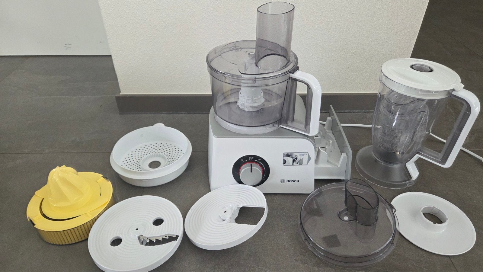 Bosch Keukenmachine met Blender en Foodprocessor, Witgoed en Apparatuur, Ophalen, Gebruikt, 1 tot 2 liter, 3 snelheden of meer