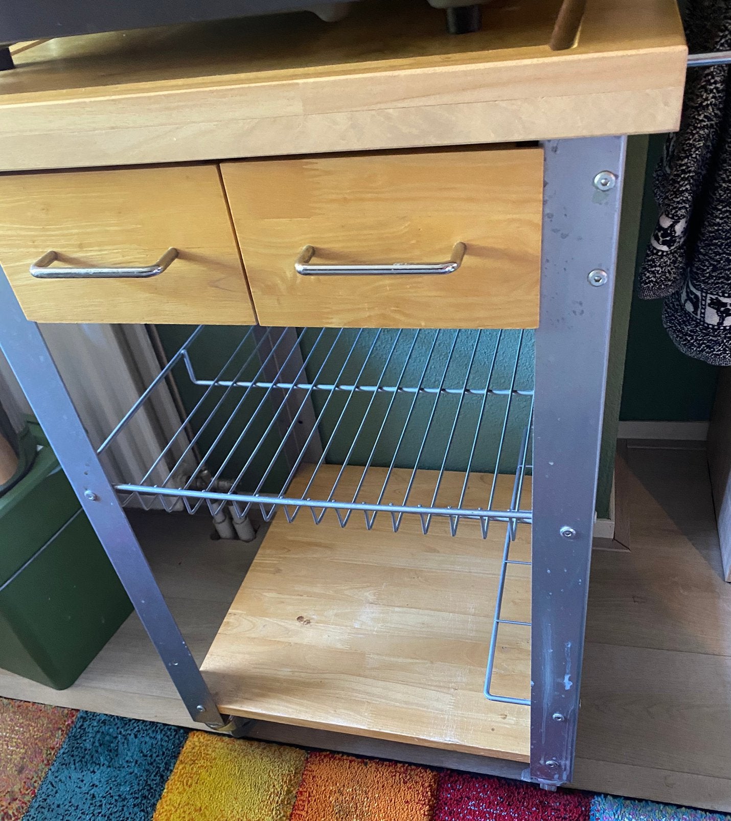 Slagersblok/ Trolly op wielen, Ophalen, 50 tot 100 cm, Zo goed als nieuw, Minder dan 100 cm