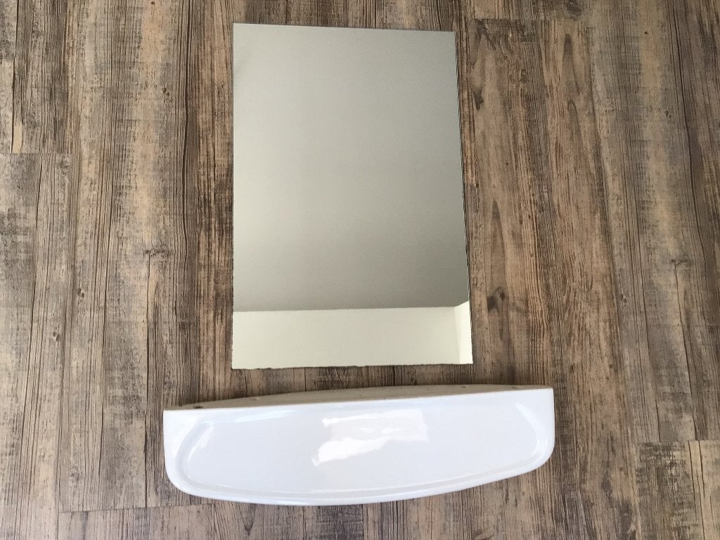 Spiegel met planchet, Ophalen, Minder dan 50 cm, Gebruikt, Minder dan 100 cm