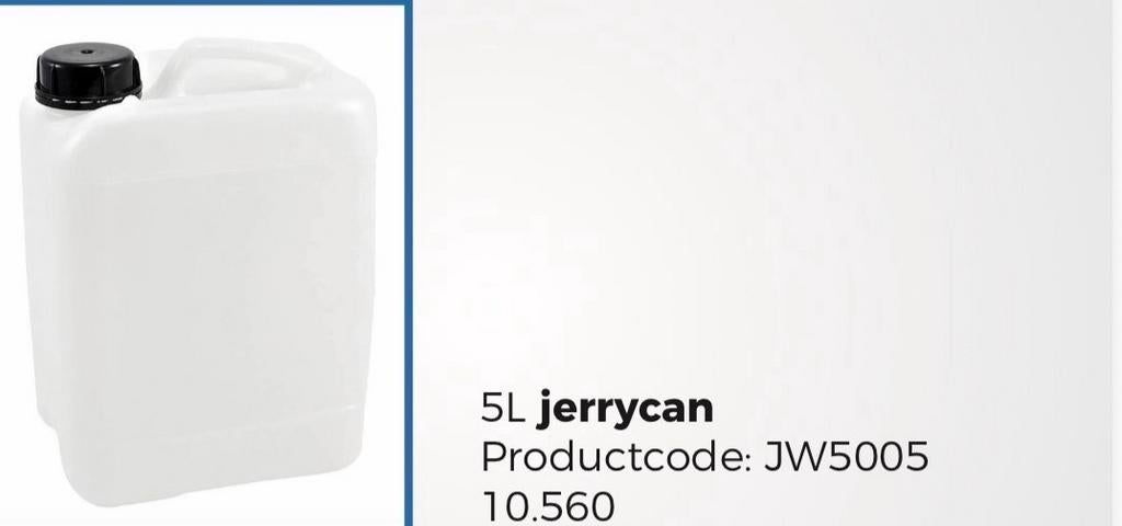 Witte jerrycan 5L en 10L, Ophalen of Verzenden, Nieuw