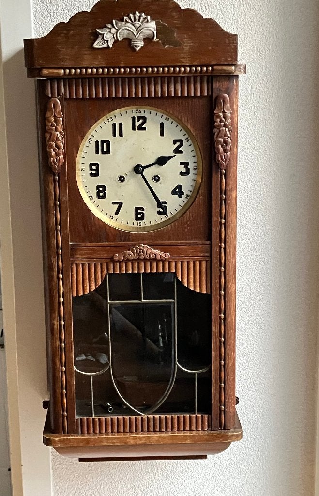 Diverse oude klokken., Ophalen, Analoog, Met slagwerk, Wandklok