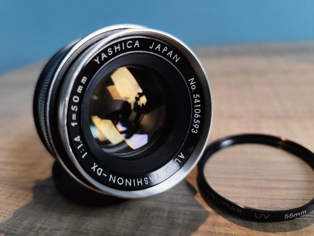 RARE Yashica Auto Yashinon 50mm f1.4 DX, M42, READ!!, Ophalen of Verzenden, Gebruikt, Standaardlens