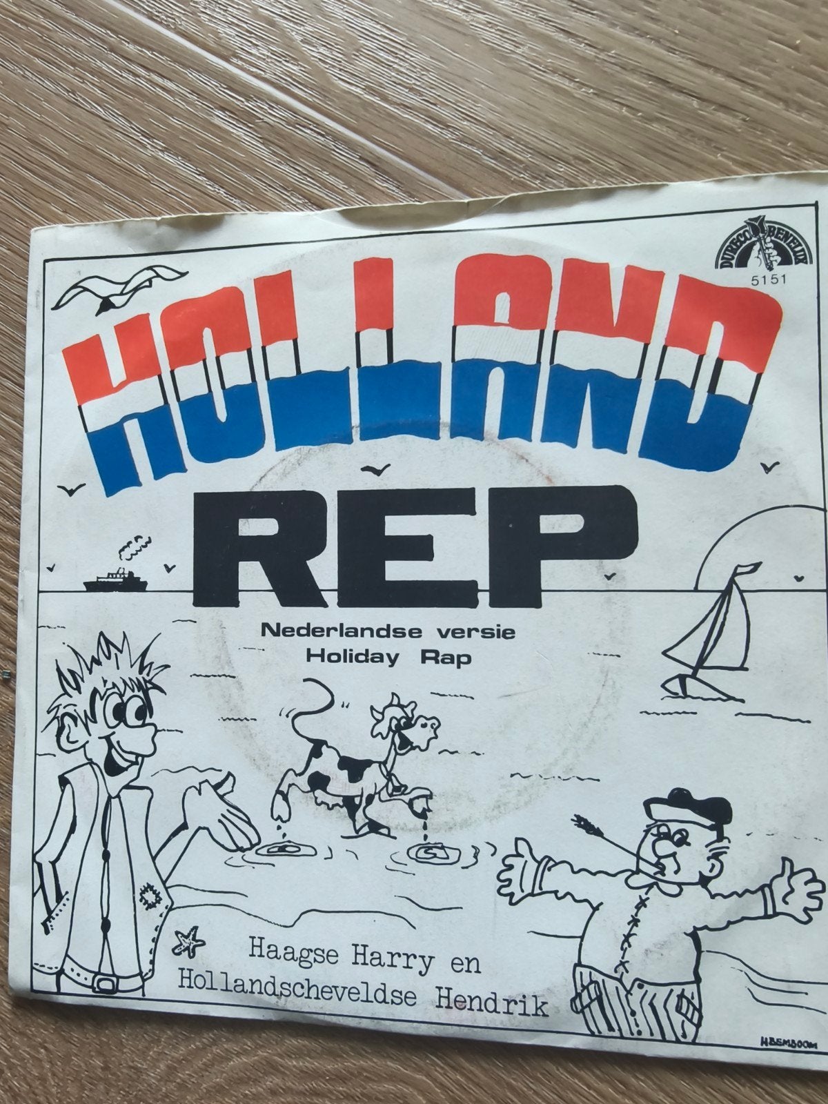 Holland Rep - Nederlandse versie Holiday Rap (7 inch vinyl), Cd's en Dvd's, Gebruikt, 7 inch, Ophalen of Verzenden, EP