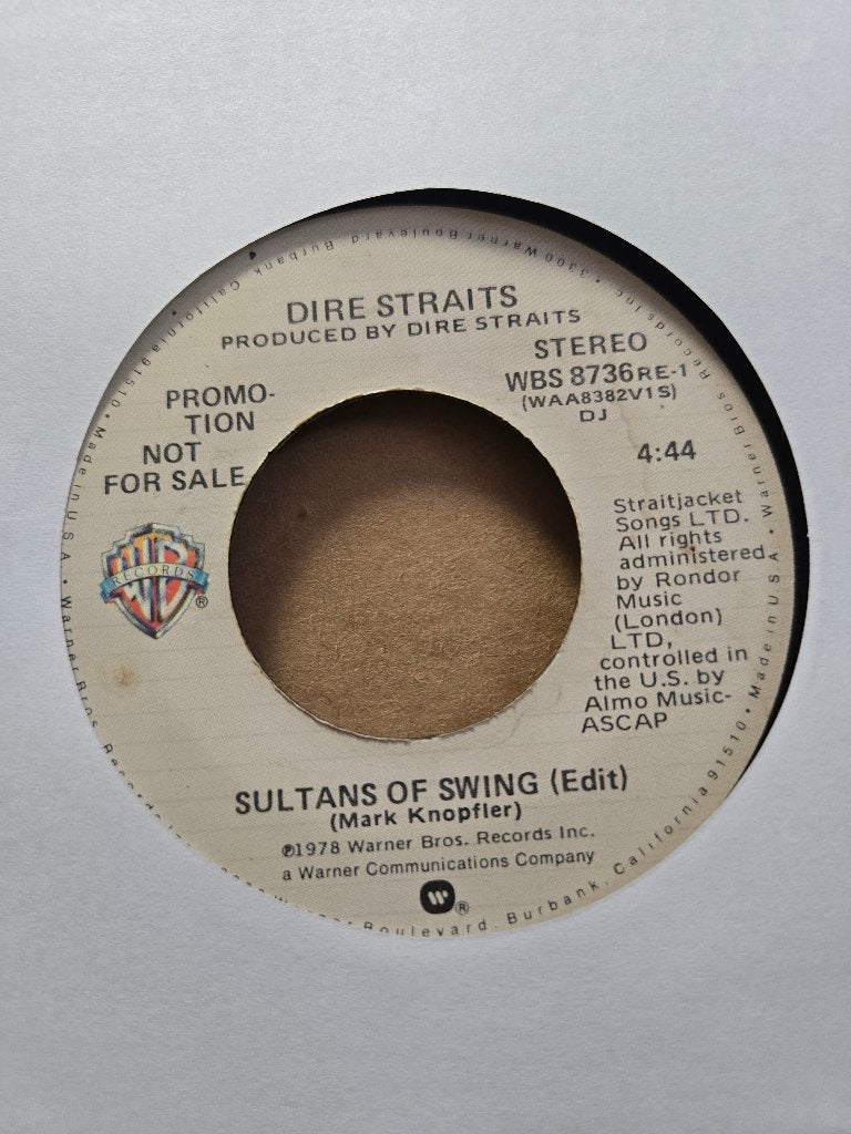 Dire Straits -Sultans of swing(edit/long version)(Promotion), Cd's en Dvd's, Gebruikt, 7 inch, Ophalen of Verzenden, Pop