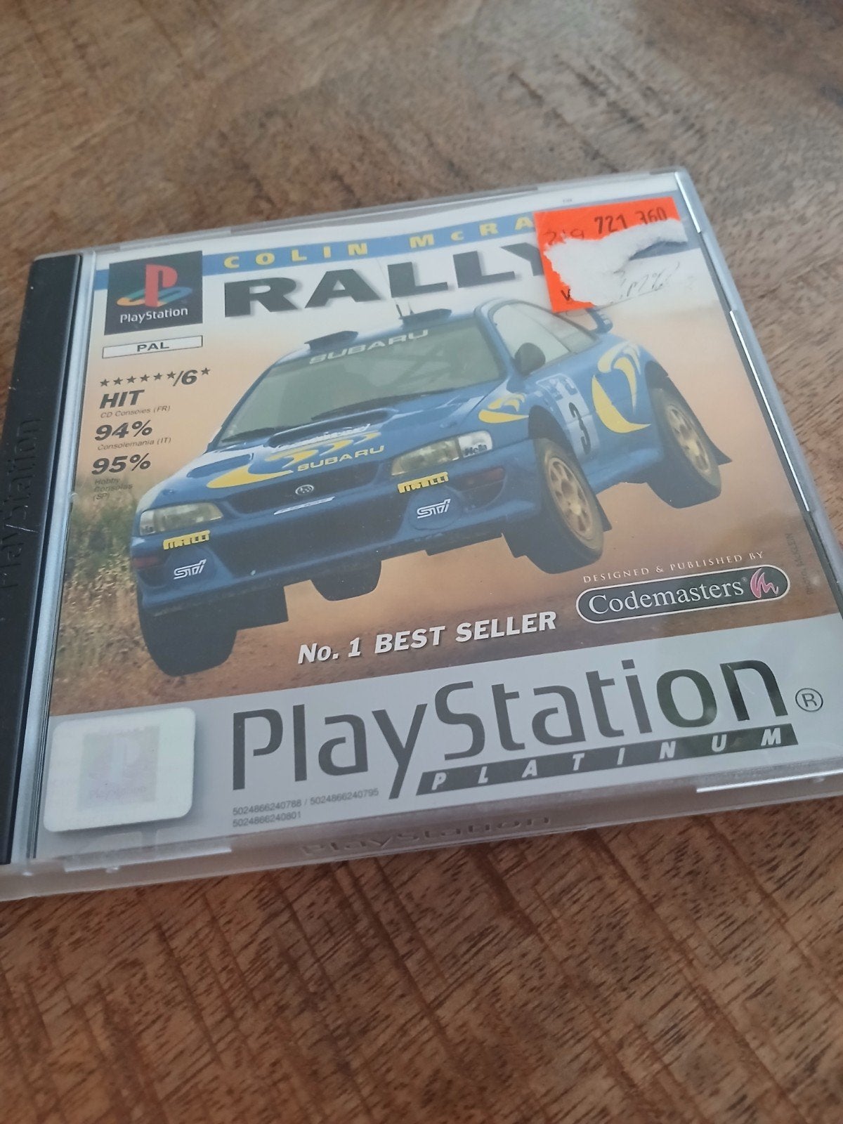 Colin McRae Rally PS1 Platinum compleet + Showcase-boekje, Gebruikt, Racen en Vliegen, 2 spelers, Eén computer