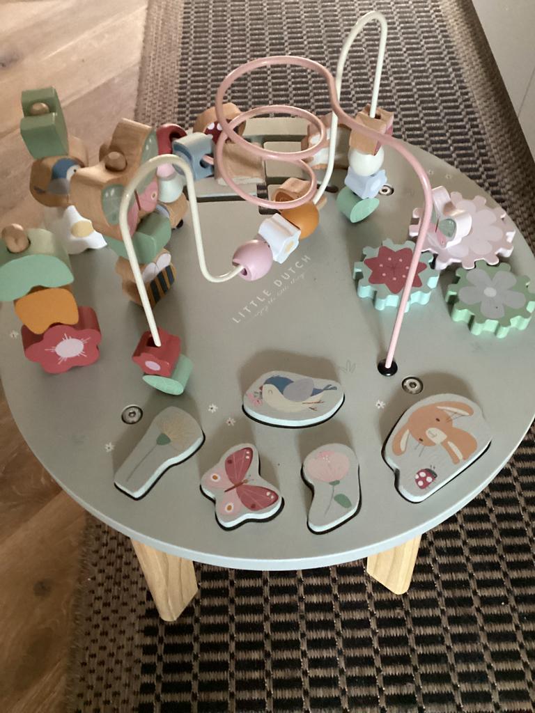 Little Dutchb activity tafel bloem. Groen en roze, Ophalen, Zo goed als nieuw