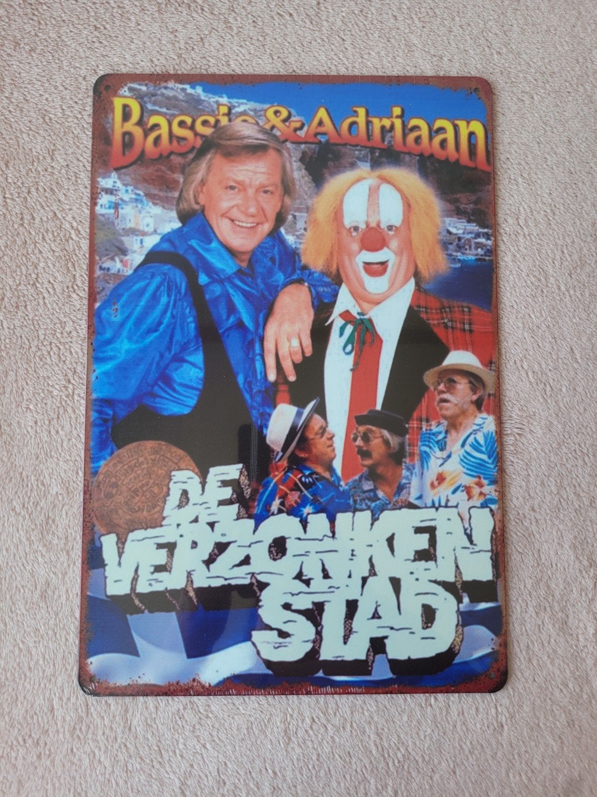Nieuw Bassie & Adriaan wandbord 20x30 cm, Verzamelen, Ophalen of Verzenden, Overige typen